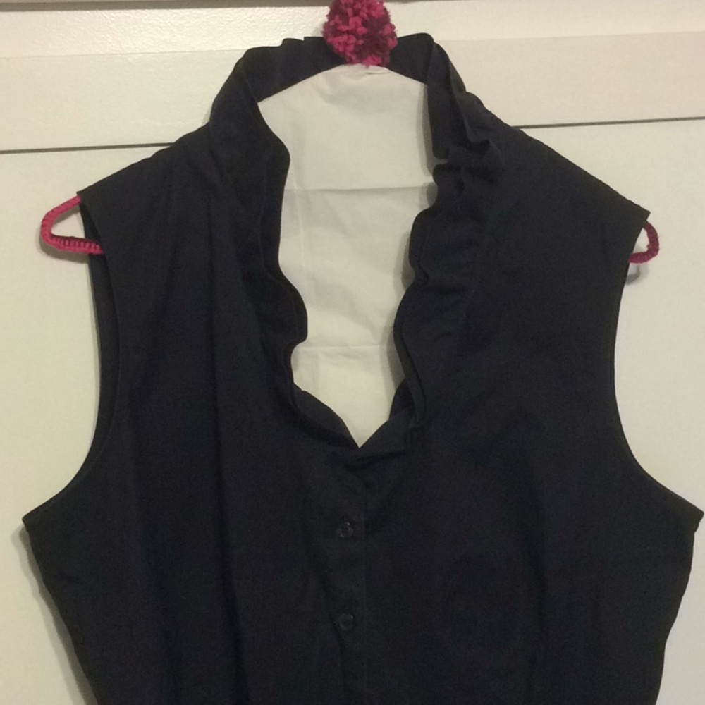Brooks Brothers ruffle neck shirt